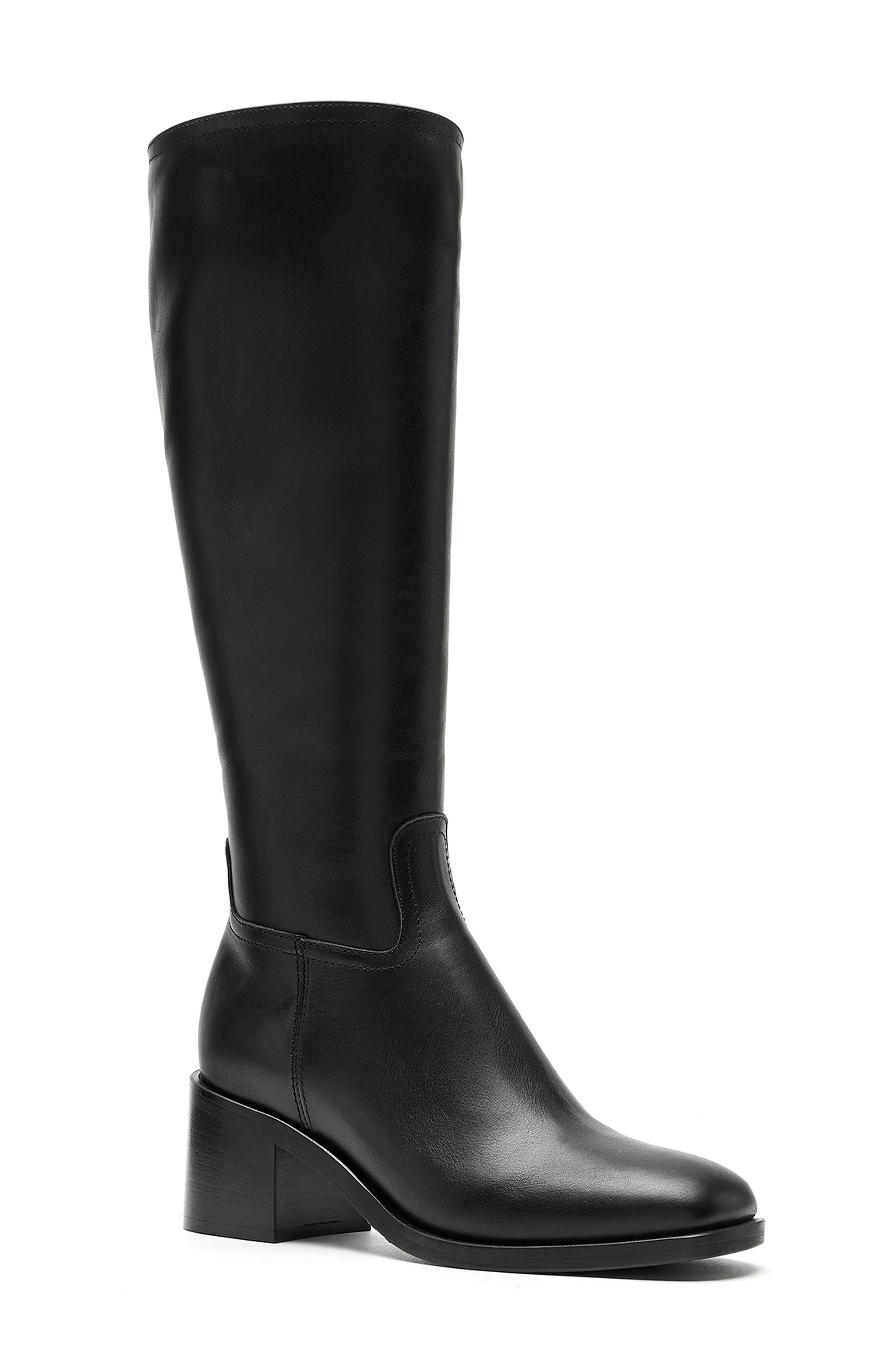 La Canadienne Jack Waterproof Knee High Boot, Main, color, Black Leather
