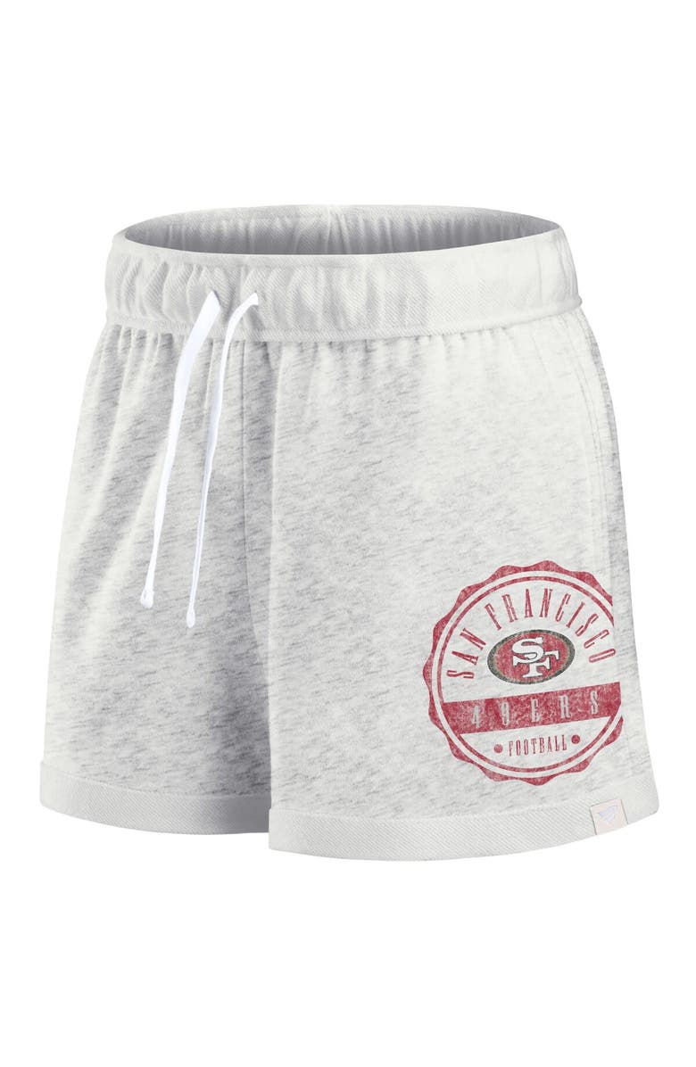 FANATICS Women's Fanatics Branded Oatmeal San Francisco 49ers Vintage Badge Shorts, Alternate, color, Oatmeal