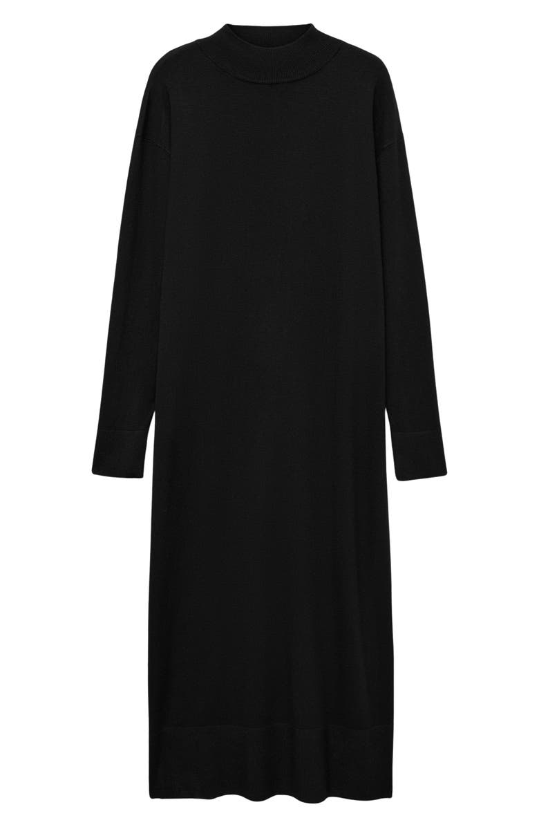 MANGO Mock Neck Long Sleeve Dress, Alternate, color,