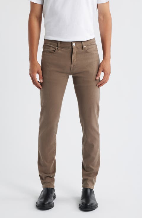 L'Homme Slim Fit Five-Pocket Twill Pants