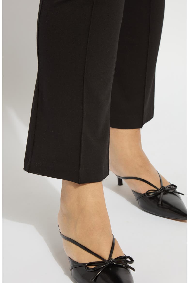'Lyssentials Elysse Stretch Ponte Ankle Pants, Alternate, color, BLACK