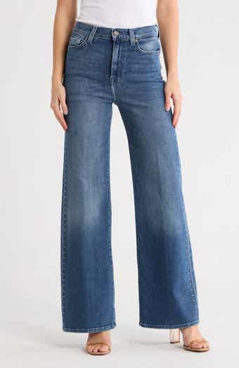 7 For All Mankind Jo Studded Side Ultra High Waist Wide Leg Jeans