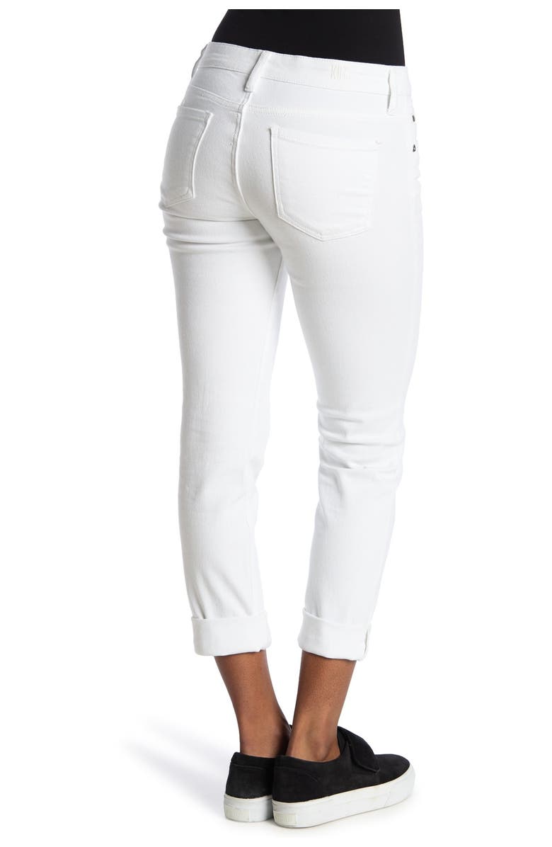 KUT from the Kloth Katy Roll Cuff Boyfriend Jeans, Alternate, color, Optic White