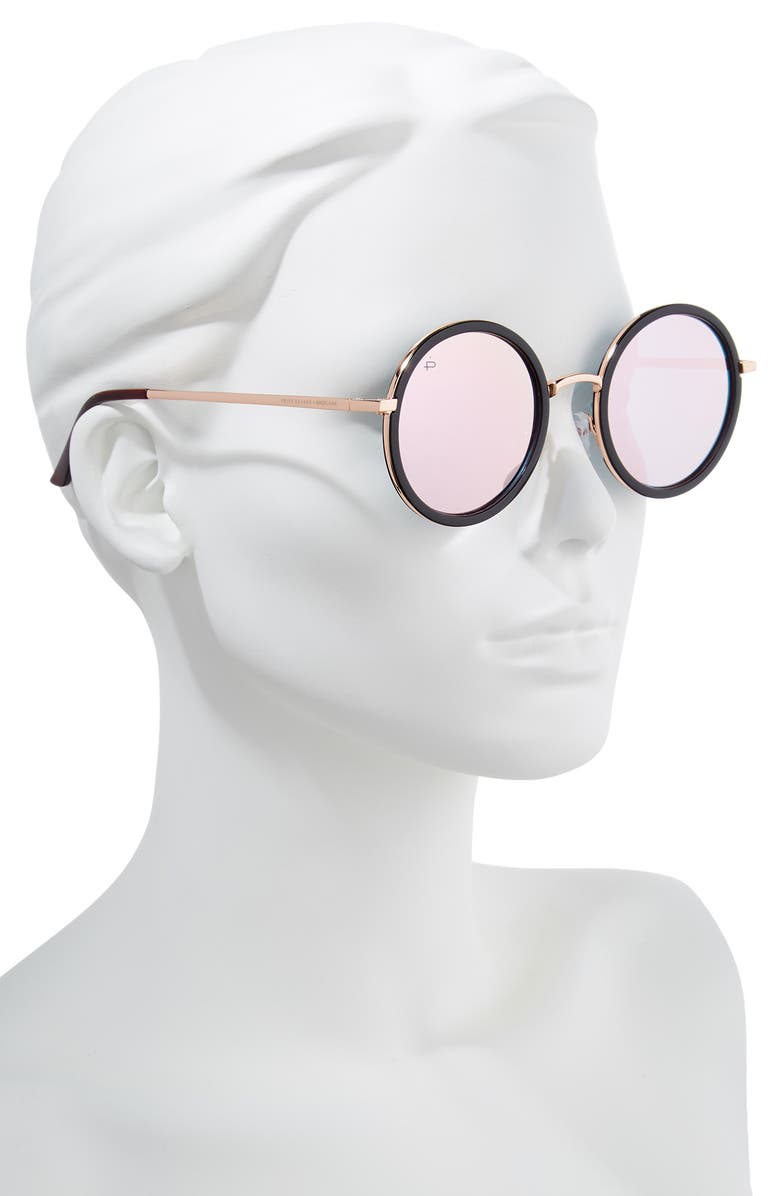 Privé Revaux x Madelaine Petsch The Street 53mm Round Sunglasses, Alternate, color,
