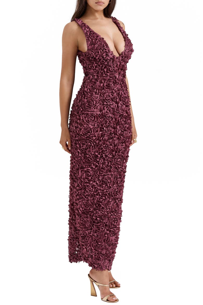 Carena Flower Appliqué Gown, Alternate, color, NOCTURNE