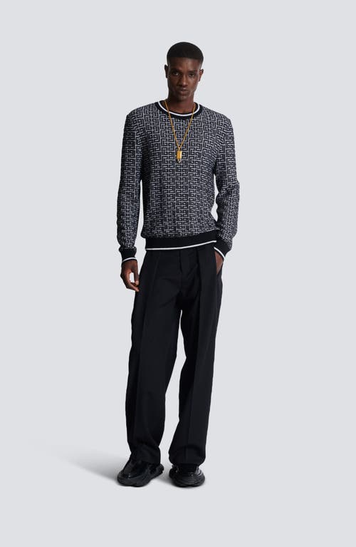 Shop Balmain Pb Labyrinth Knit Jumper