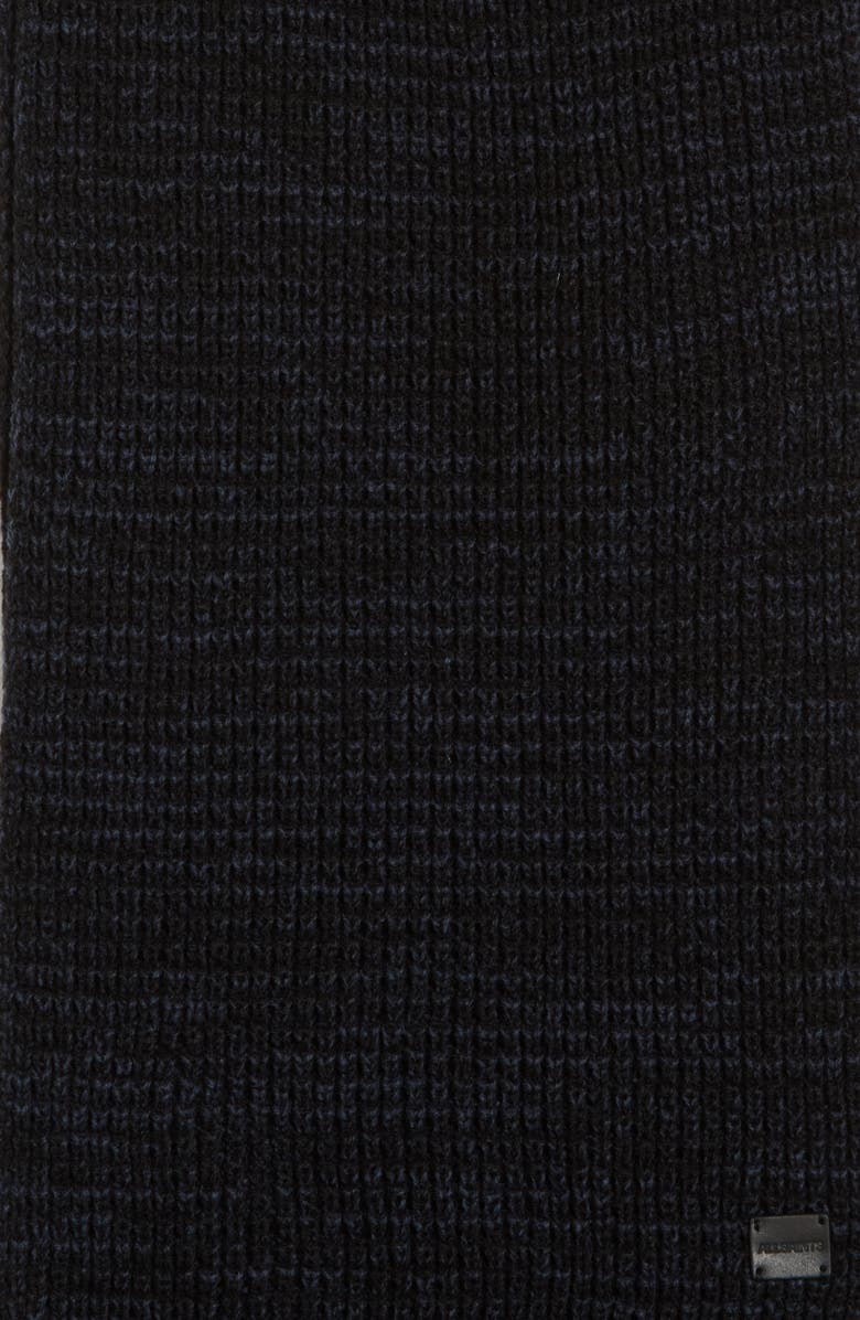 AllSaints Marled Scarf, Alternate, color, Black/ Collegiate Blue