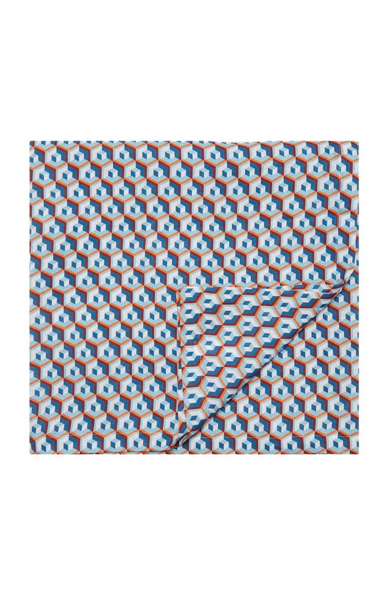 La DoubleJ Large Tablecloth (180X350) Cubo Giallo/Fuxsia Blue, Main, color, Cubo Giallo/Fuxsia Blue