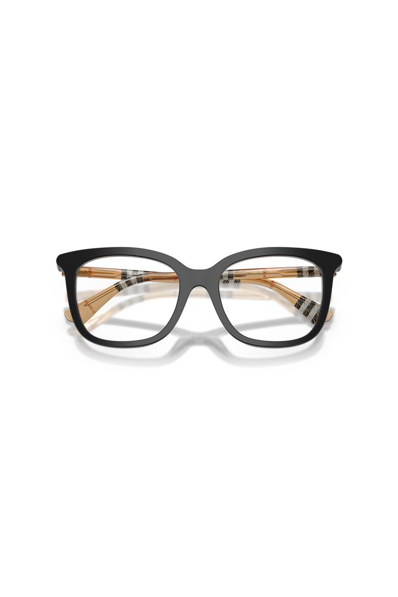 51mm Square optical glasses, Alternate, color, Black