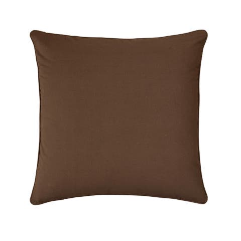 Cocoa Brown 100% Cotton Euro Pillow Sham 26" x 26"