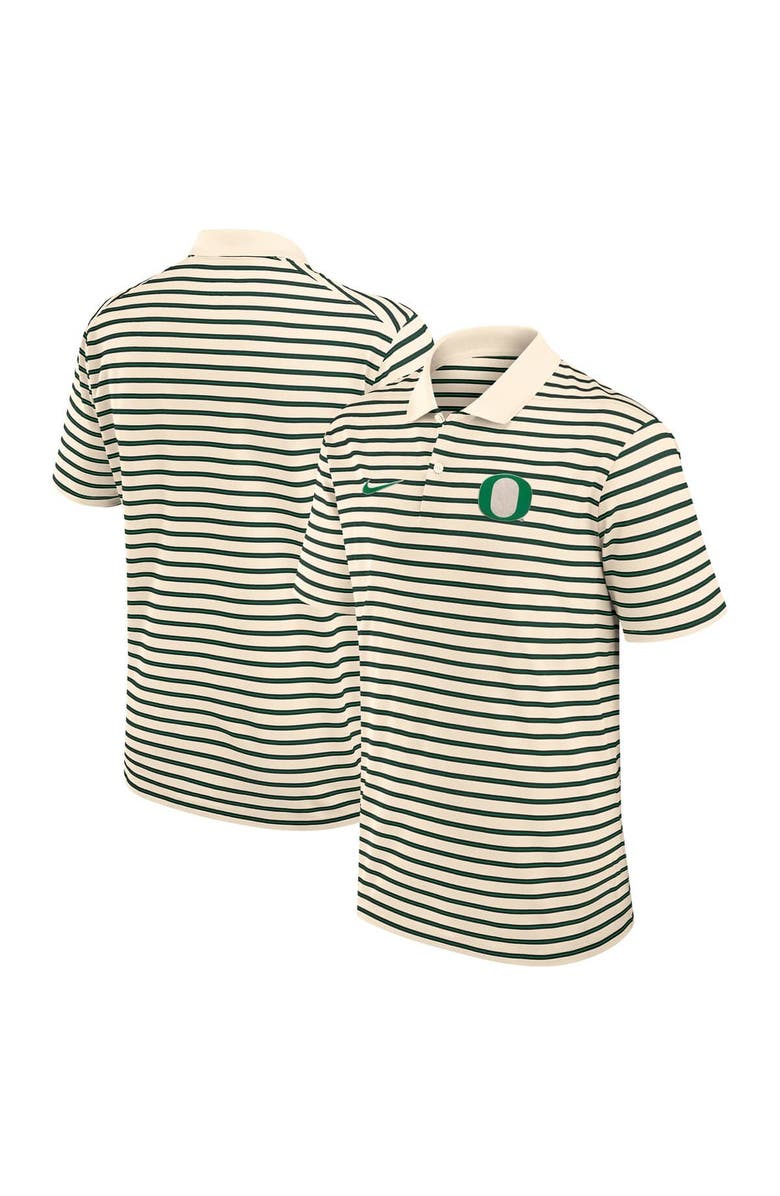 Nike Men's Nike Tan Oregon Ducks Primary Logo Striped Dri-FIT Polo, Main, color, 