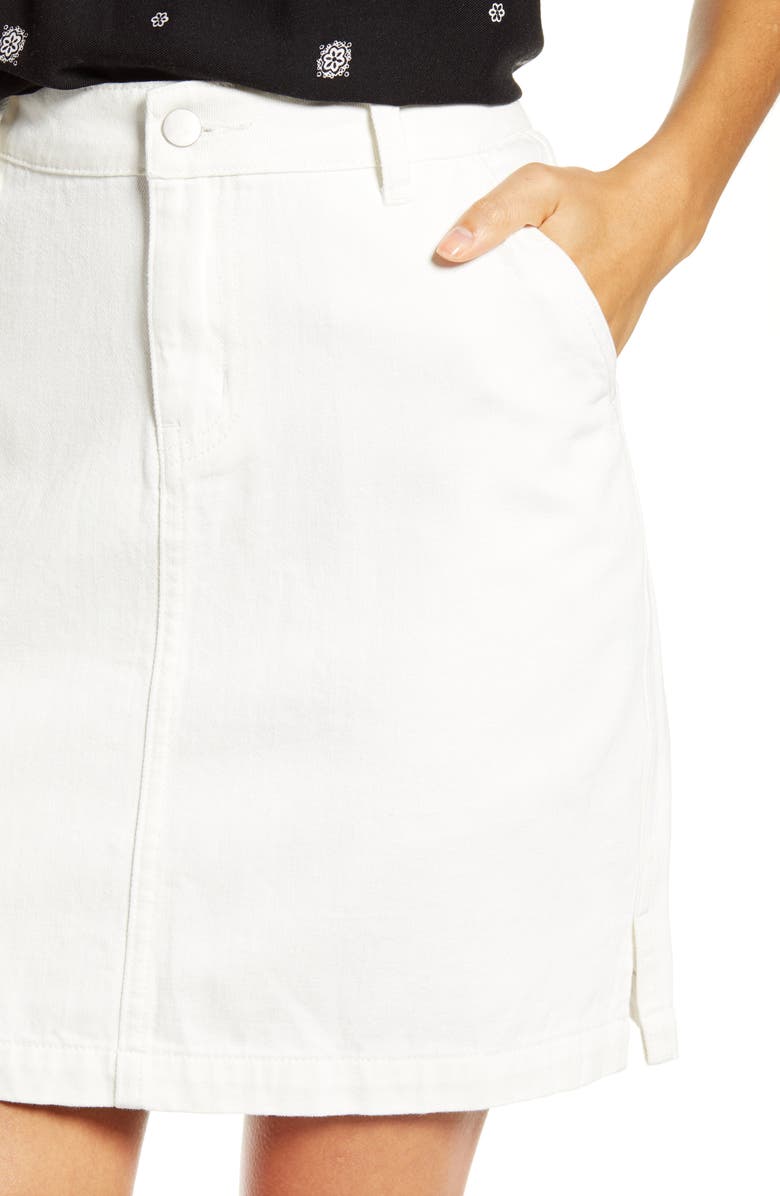 GIBSONLOOK Gibson x Hi Sugarplum! Positano Denim Skirt, Alternate, color, 