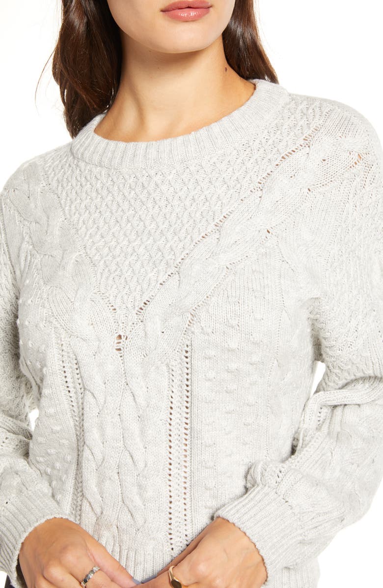 BP. x Claudia Sulewski Cable Sweater, Alternate, color,