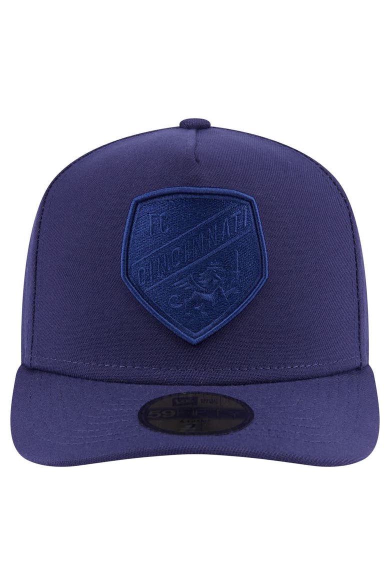 Men's New Era Navy FC Cincinnati Color Pack A-Frame 59FIFTY Fitted Hat, Alternate, color, Navy