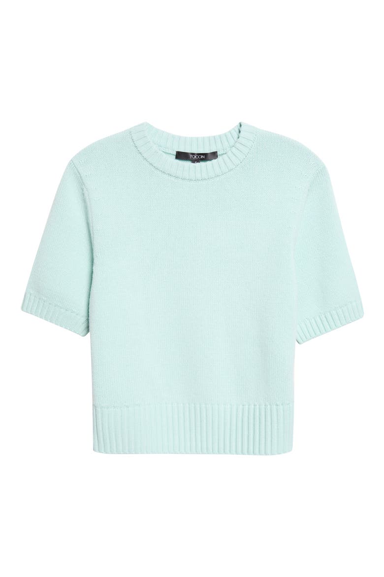 Elsie Wool & Cashmere Sweater, Alternate, color, SEAFOAM