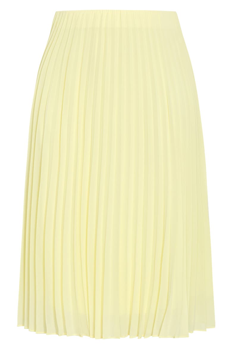 Pleated Chiffon Maxi Skirt, Alternate, color, LEMON DROP
