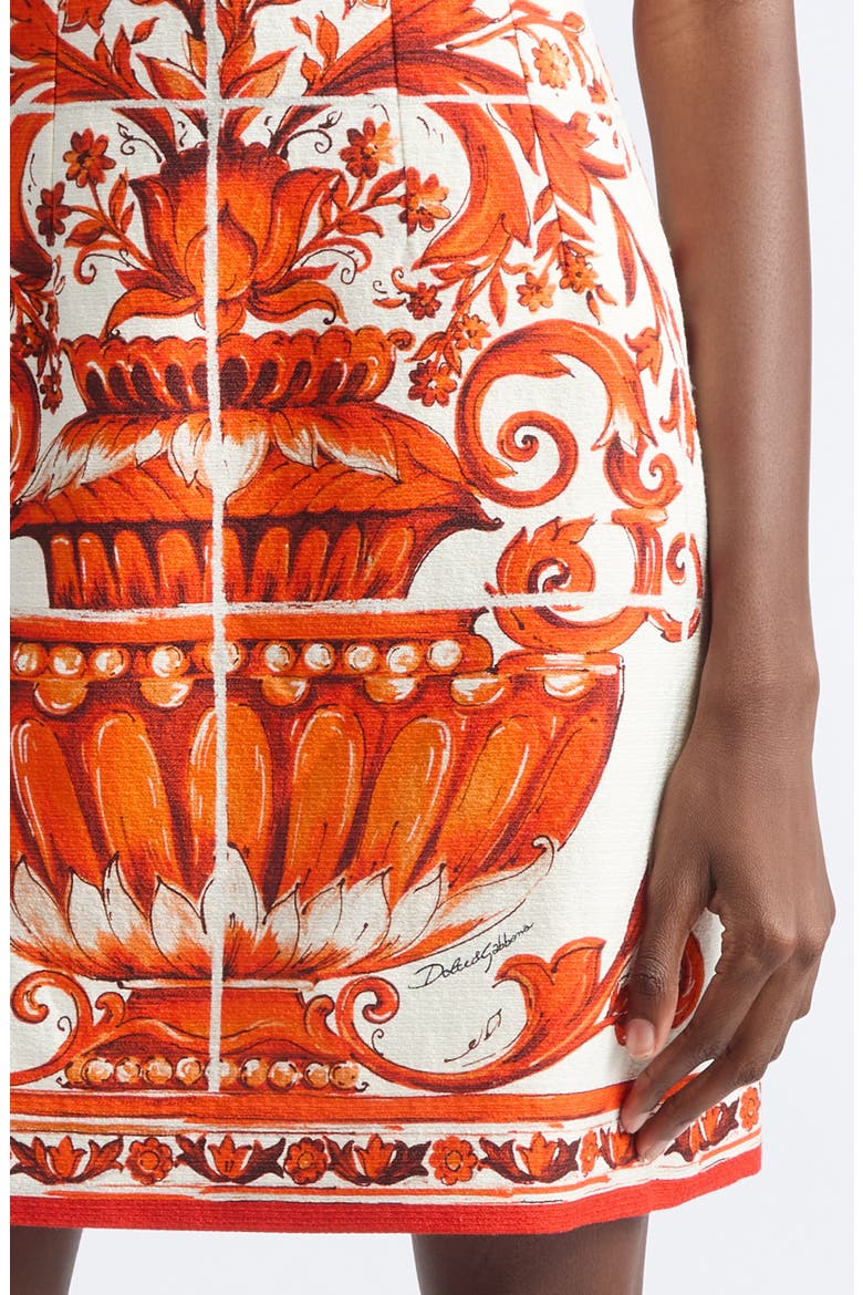 Majolica Print Cotton Minidress, Alternate, color, S9000 VARIANTE ABBINATA