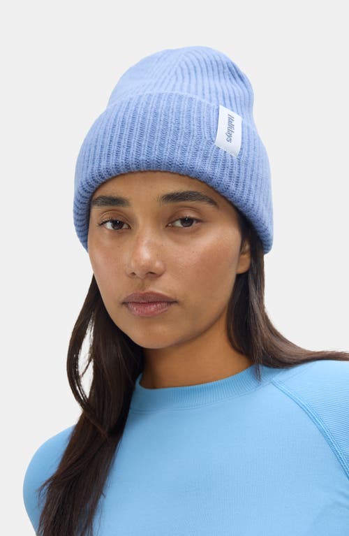 Halfdays Rib Merino Wool Beanie In Purple