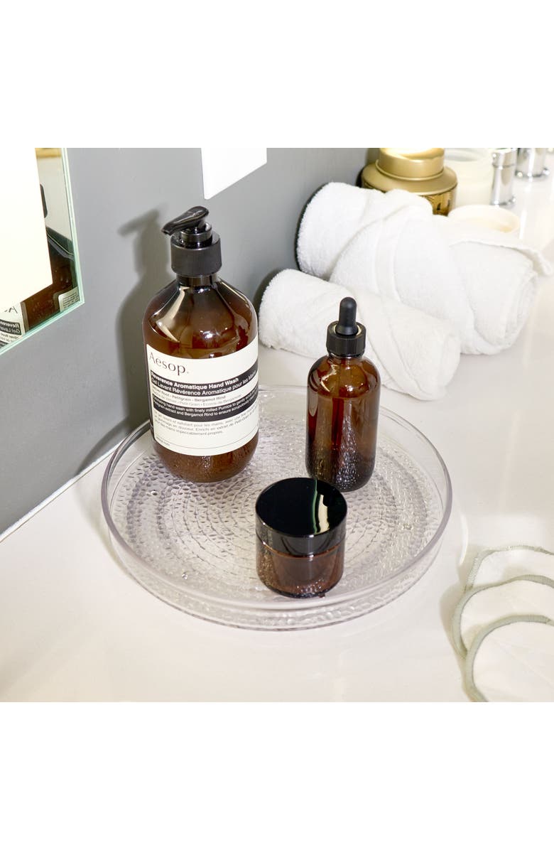 iDesign 9-Inch Plastic Lazy Susan Organizer for Bathroom - Set of 2 - Clear, Alternate, color, Clear