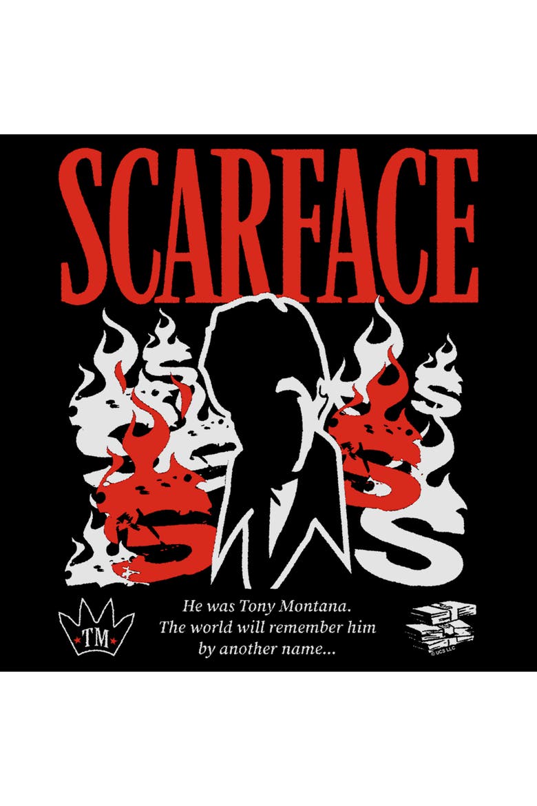 Men's Scarface The World Will Remember Him Silhouette  Graphic T-Shirt, Alternate, color, Black