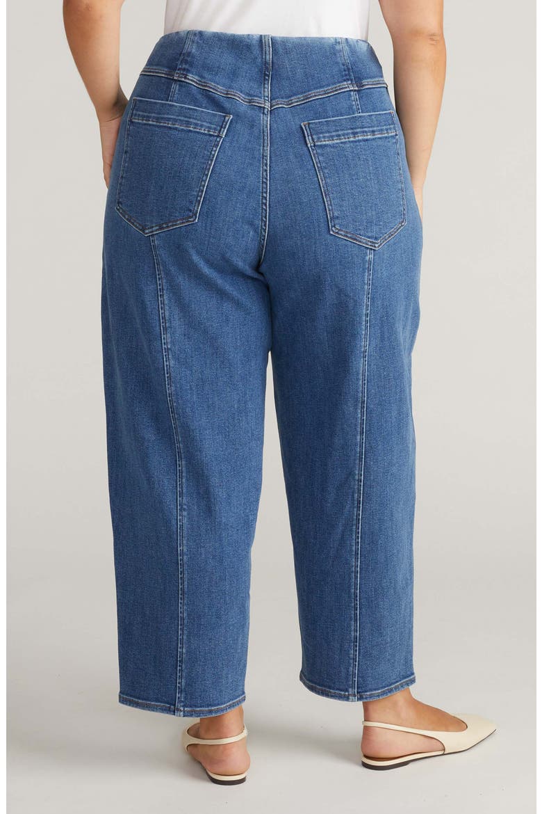 Keira Seamed High Waist Wide Leg Jeans, Alternate, color, SHALLOW BAY BLUE