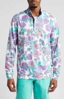Swannies Stang Floral Quarter Zip Pullover
