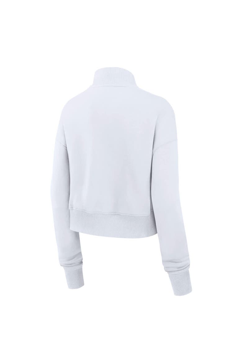 Women's Nike White UCLA Bruins Legacy Elevated Logo Cropped Half-Zip Sweatshirt, Alternate, color, White