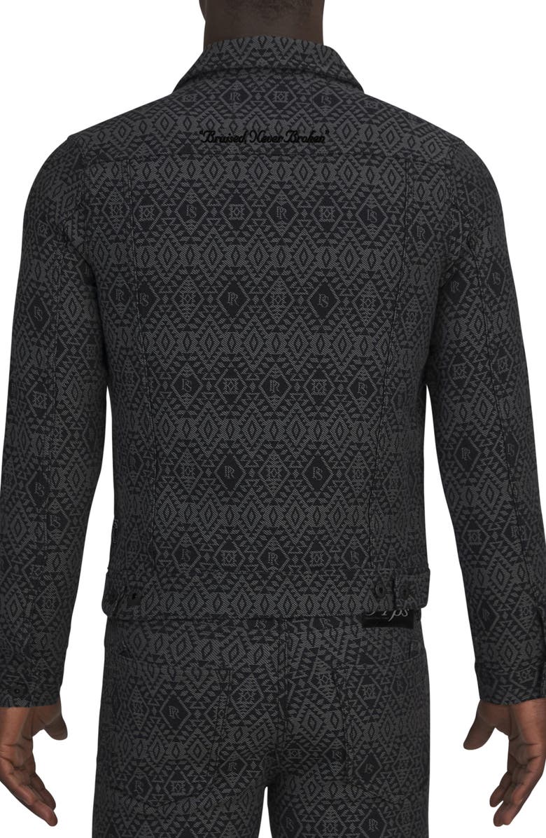 PRPS Keystone Geo Pattern Cotton Trucker Jacket, Alternate, color,