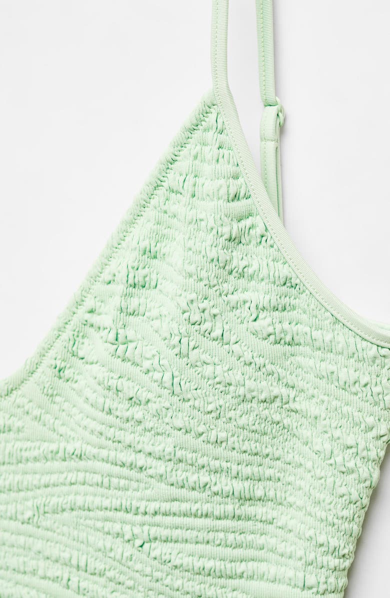 MANGO Samos Textured One-Piece Swimsuit, Alternate, color,