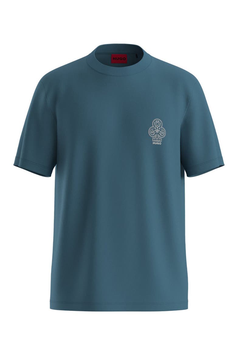 Dulos Graphic Cotton T-Shirt, Main, color, TURQUOISE/ AQUA