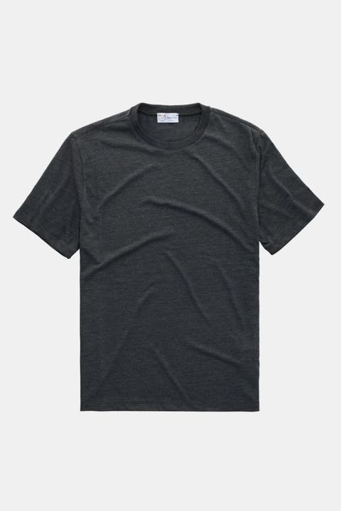 Heavyweight Long Sleeve Viscose Jersey Crewneck