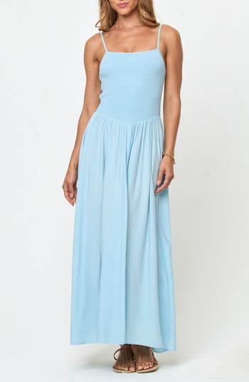 LSPACE Misha Smocked Bodice Cover-Up Cotton Maxi Dress | Nordstrom