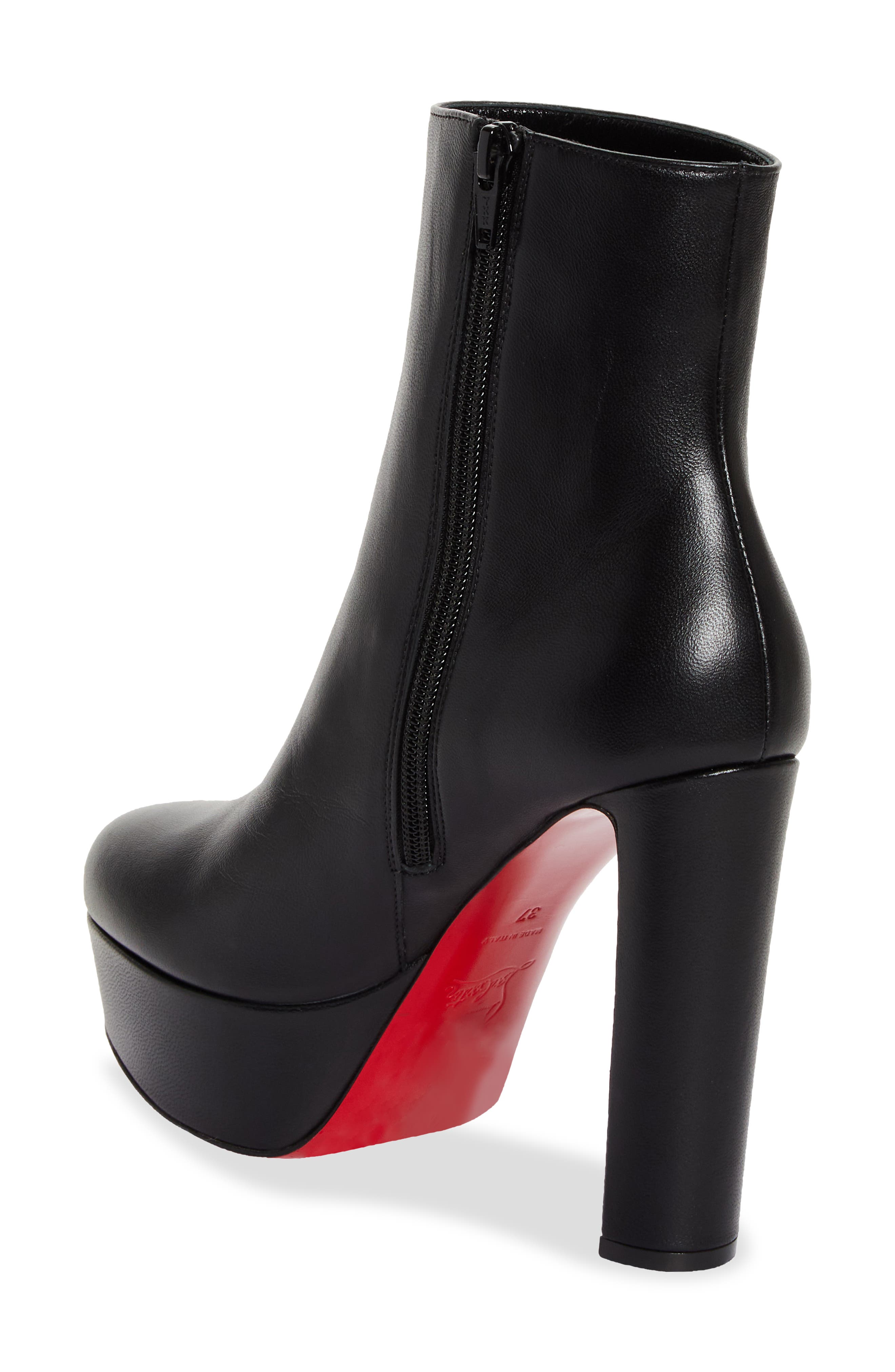 Christian Louboutin Loo Platform Bootie, Alternate, color, Black