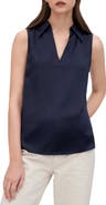 Lilysilk Women's V-Neck Sleeveless Silk Violet Blouse