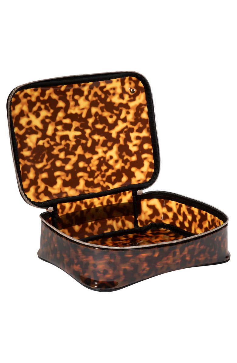 Stephanie Johnson Claire Miami Clearly Tortoise Jumbo Makeup Case, Alternate, color,