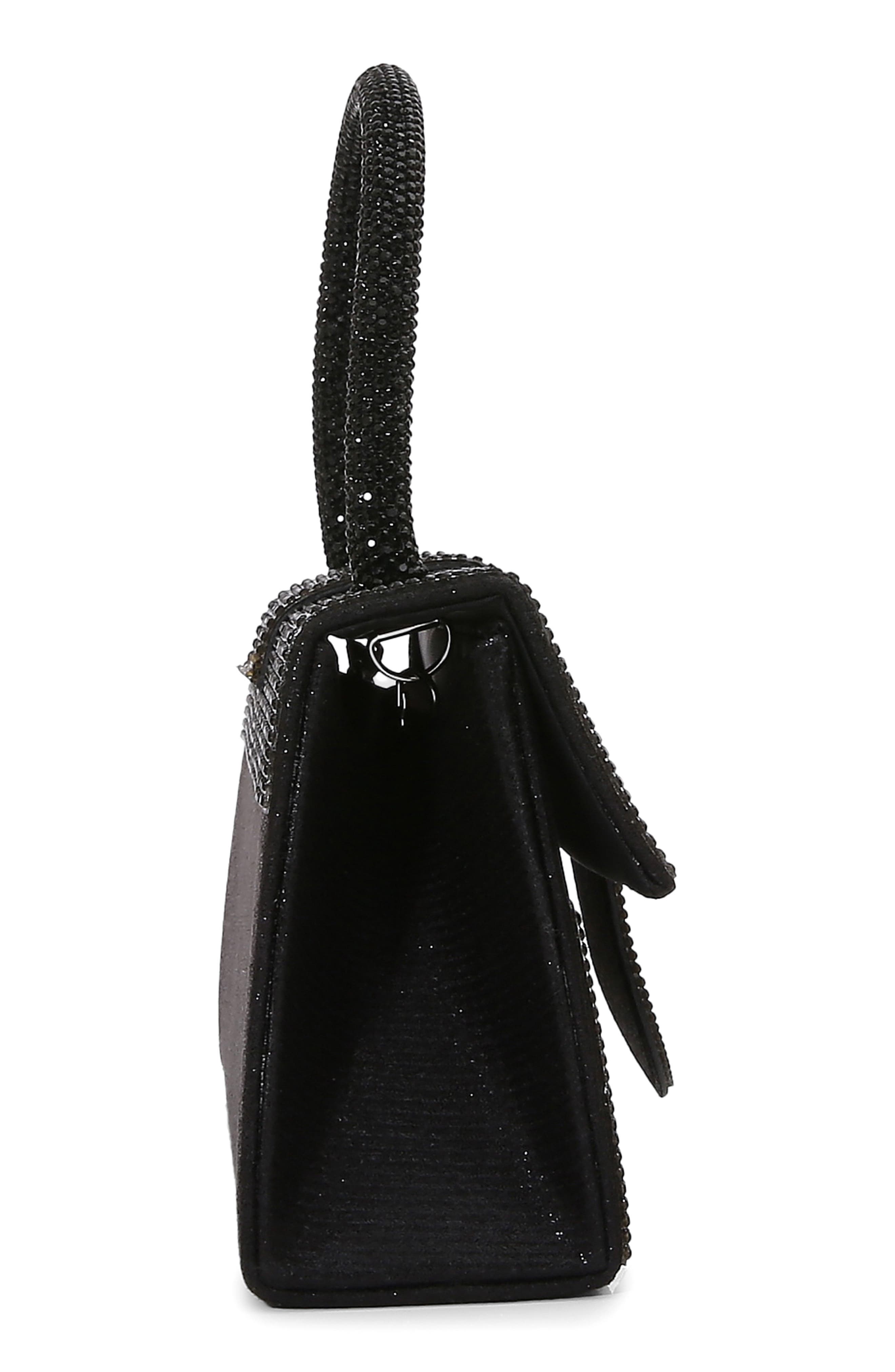 BERNESS Rhinestone Embellished Top Handle Bag, Alternate, color, Black