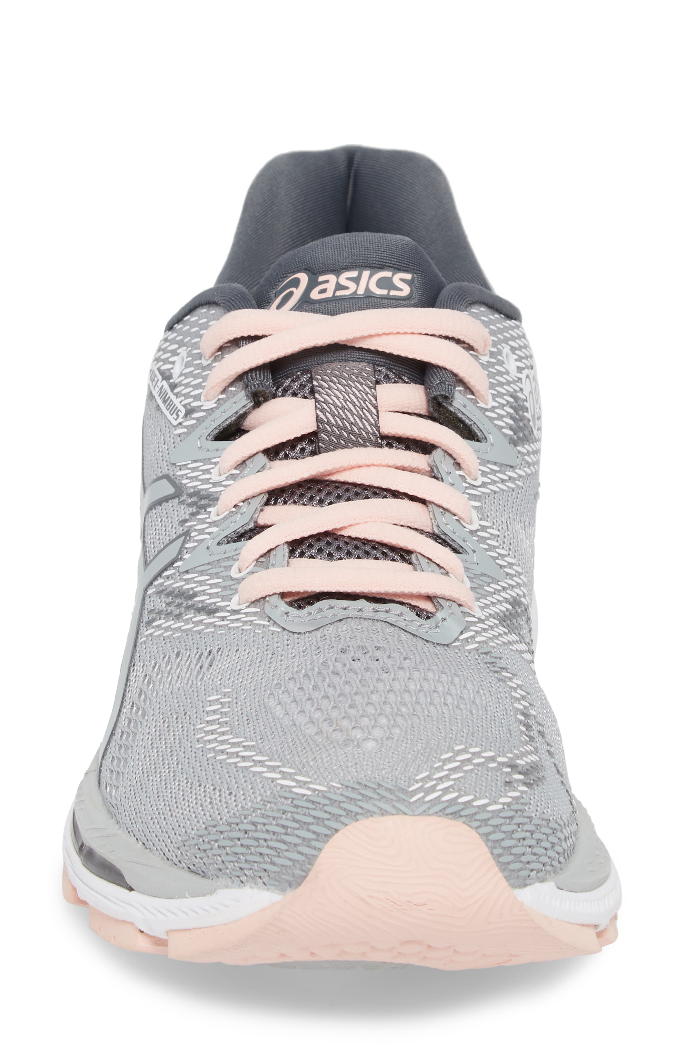 GEL®-Nimbus 20 Running Shoe, Alternate, color, MID GREY/ SEASHELL PINK