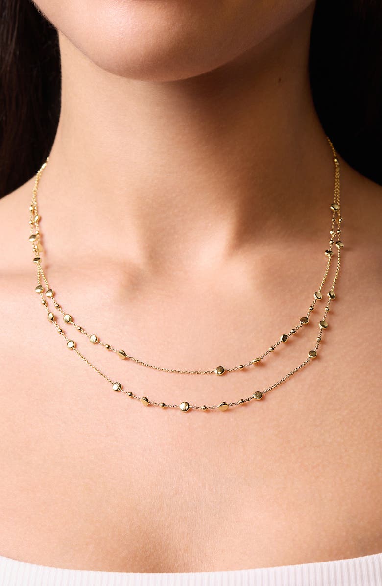 Bony Levy 14K Gold Layered Ball Bead Chain Necklace, Alternate, color, 14K Yellow Gold