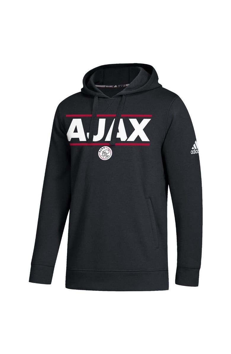 adidas Men's adidas Black Ajax Lockup Pullover Hoodie, Alternate, color, 
