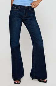 Princess Polly Rearview Low Rise Flare Leg Jeans