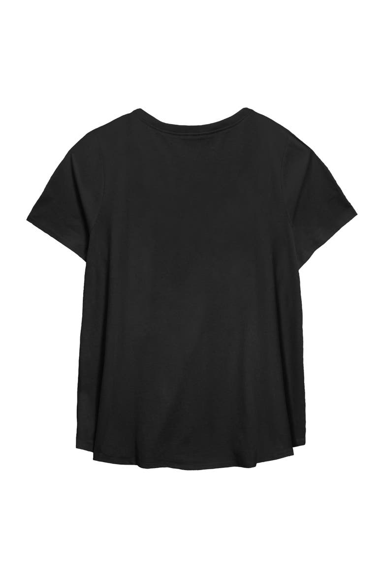 Women's Distressed Stars Portrait Short Sleeve T-Shirt, Alternate, color, Black