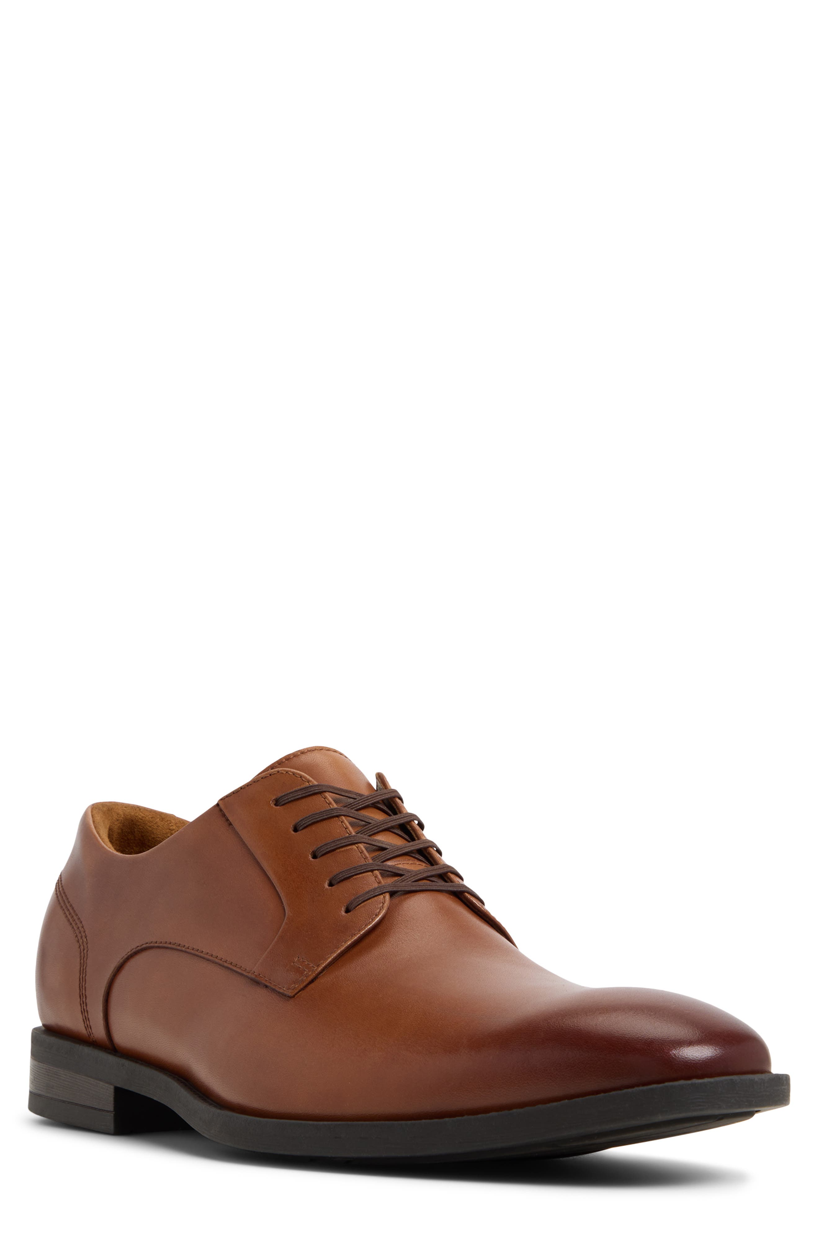 Teodoro Plain Toe Derby, Main, color, COGNAC