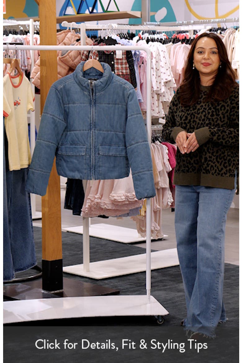 Chill Out Denim Quilted Puffer Jacket video