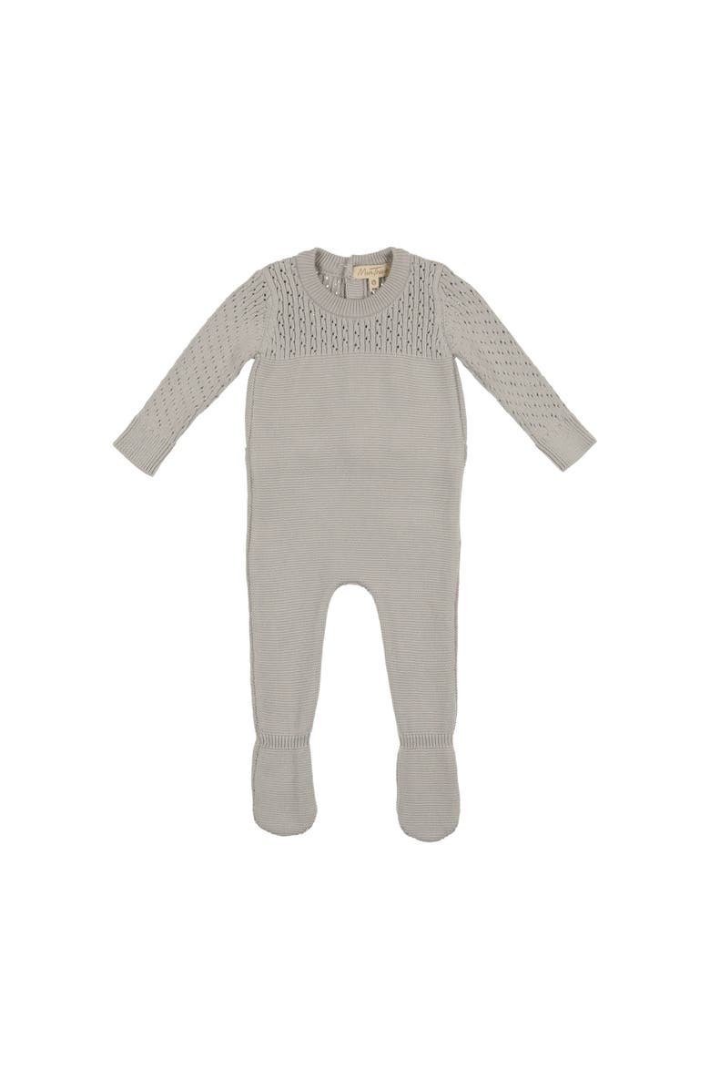 Mon Tresor Bebe Precious Purl Knit Footie, Main, color, 