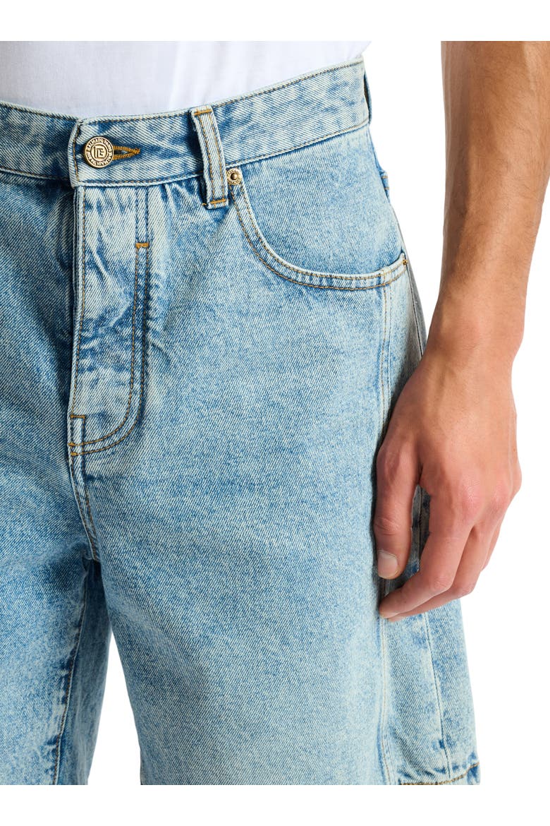 Light blue denim Bermuda shorts, Alternate, color, blue
