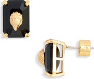Kurt Geiger London Emerald Cut Crystal Eagle's Head Stud Earrings