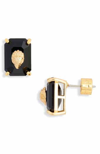 Kurt Geiger London Emerald Cut Crystal Eagle's Head Stud Earrings