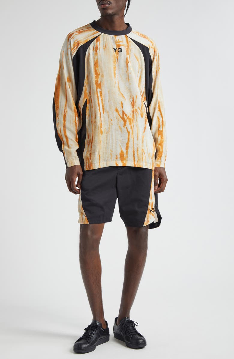Y-3 Rust Print Long Sleeve T-Shirt, Alternate, color, 