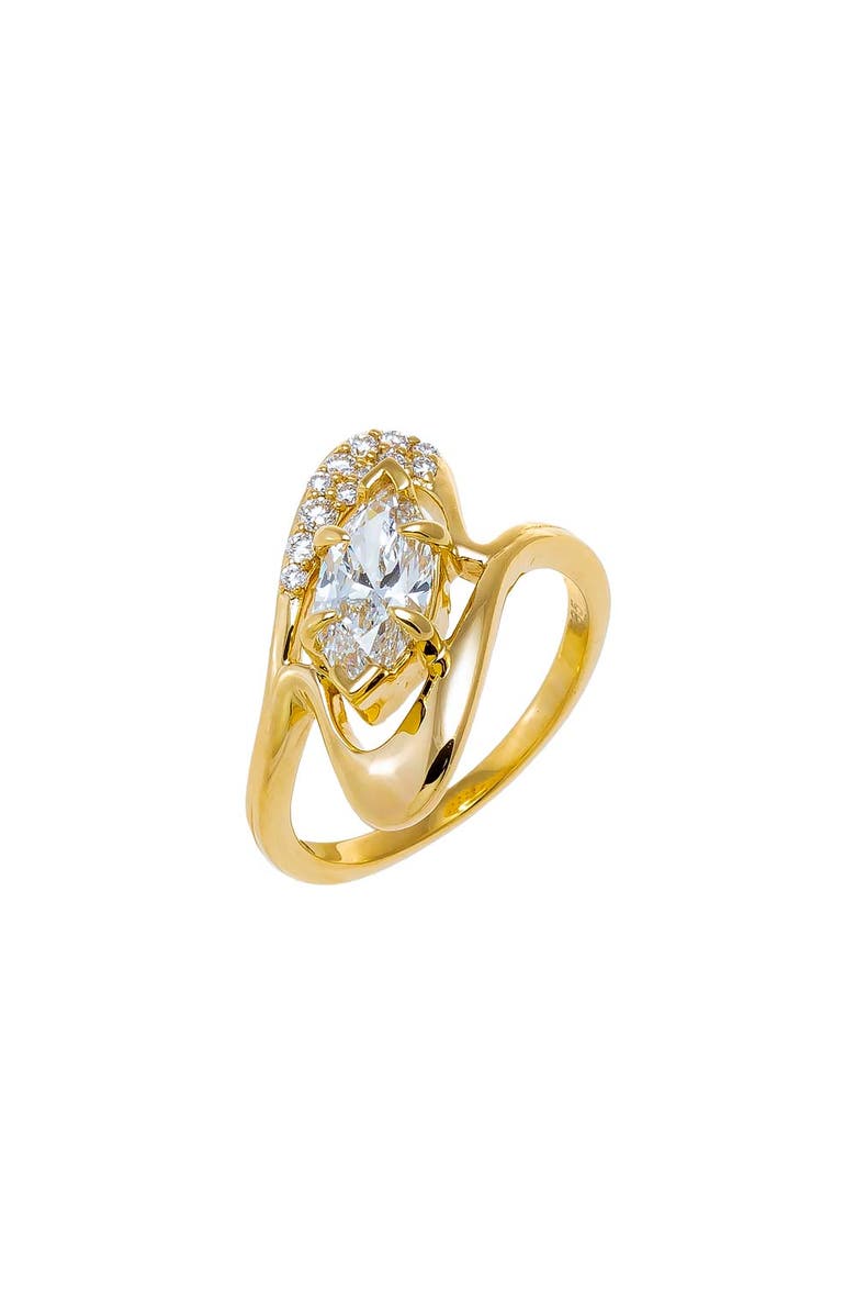 BY ADINA EDEN Lab Grown Diamond Oval Tilted Ring 14K, Main, color, 14K Gold