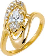 BY ADINA EDEN Lab Grown Diamond Oval Tilted Ring 14K